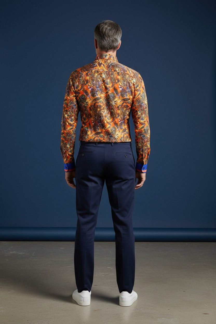 Vercini Tropical Tapestry Print Shirt