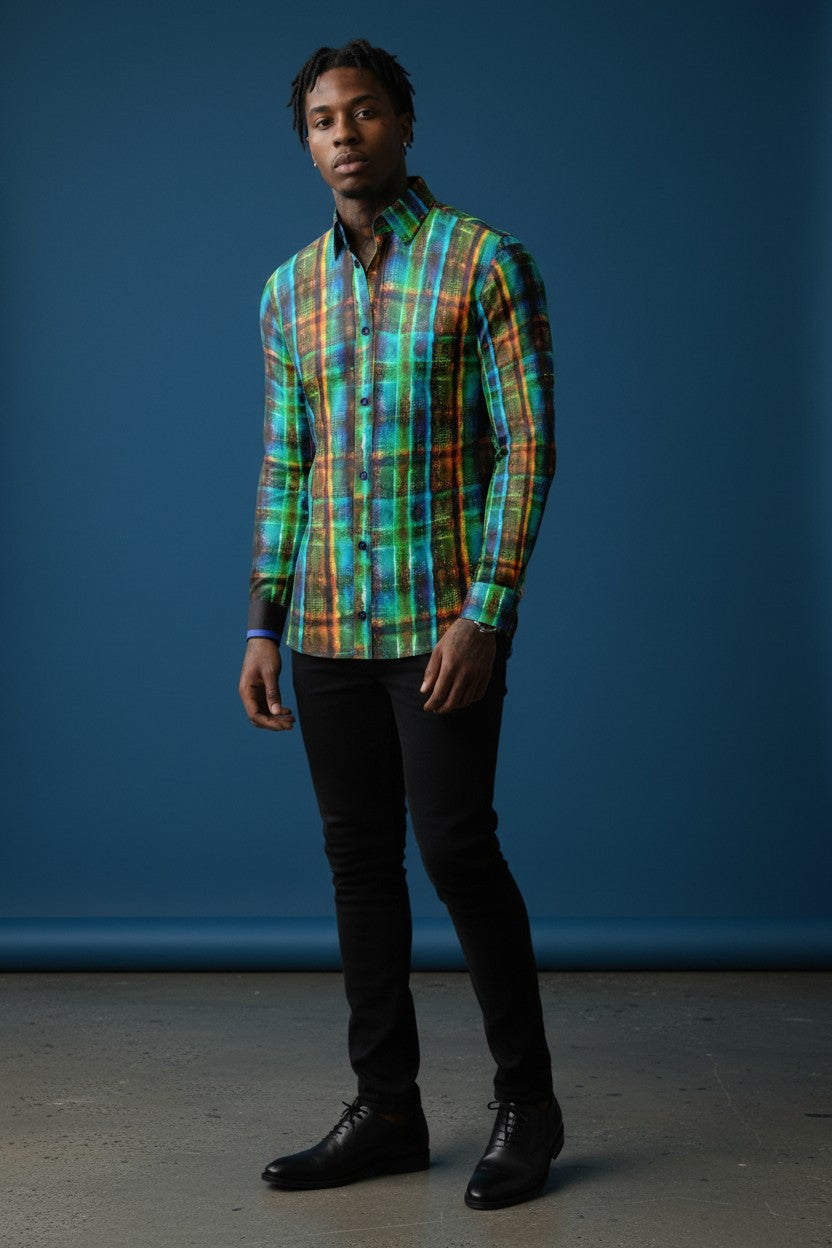 Vercini Abstract Artisan Cotton Shirt