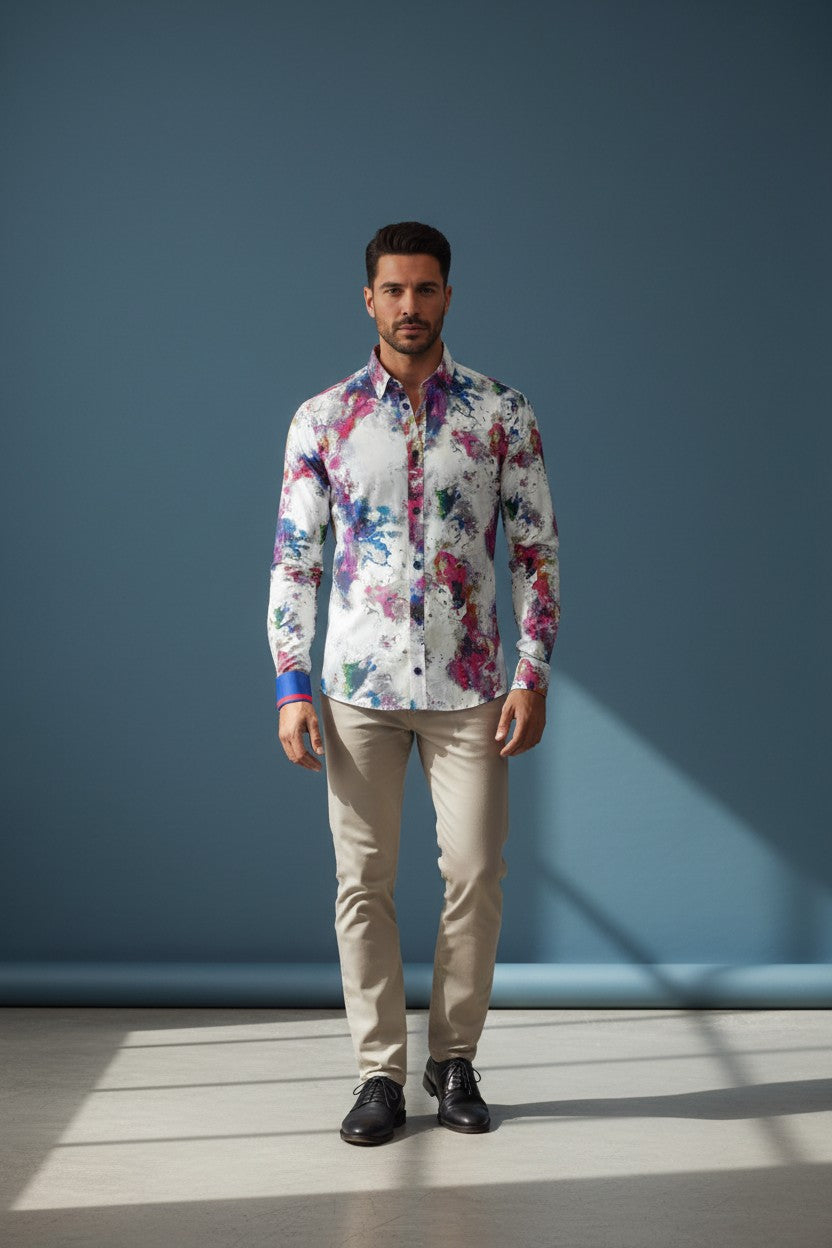 Spectrum Splash Men's Casual Shirt