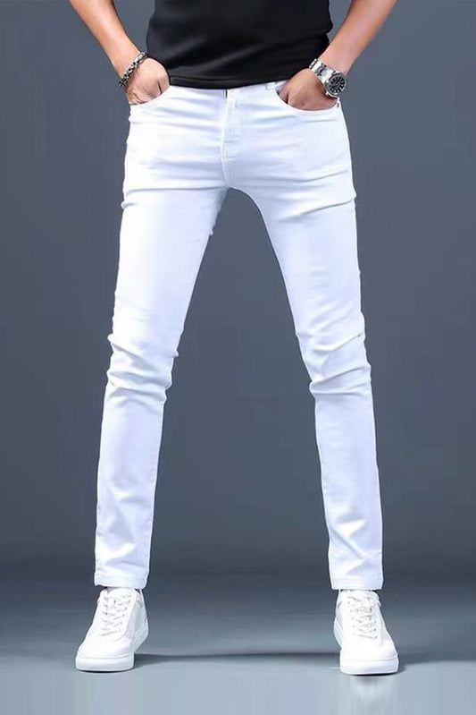 WHITE/GOLD VERCINI JEANS JEANS Jeans Collection Vercini