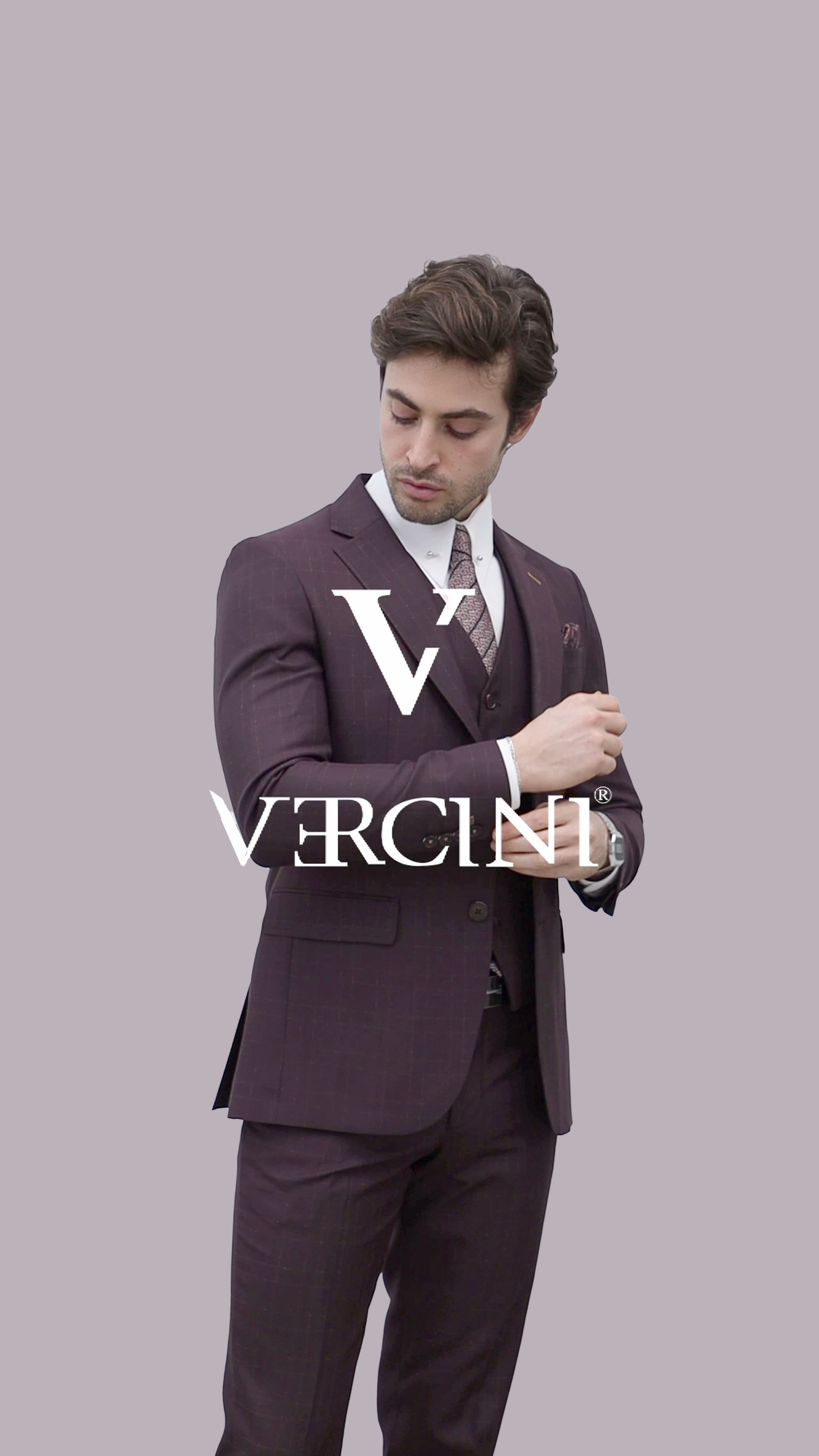 Graphite Gridlock Prestige Suit – Tailored Wool Blend