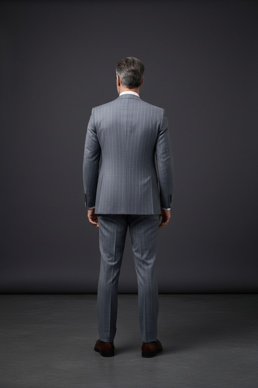 Double-Breasted Pinstripe Suit – Slim Fit