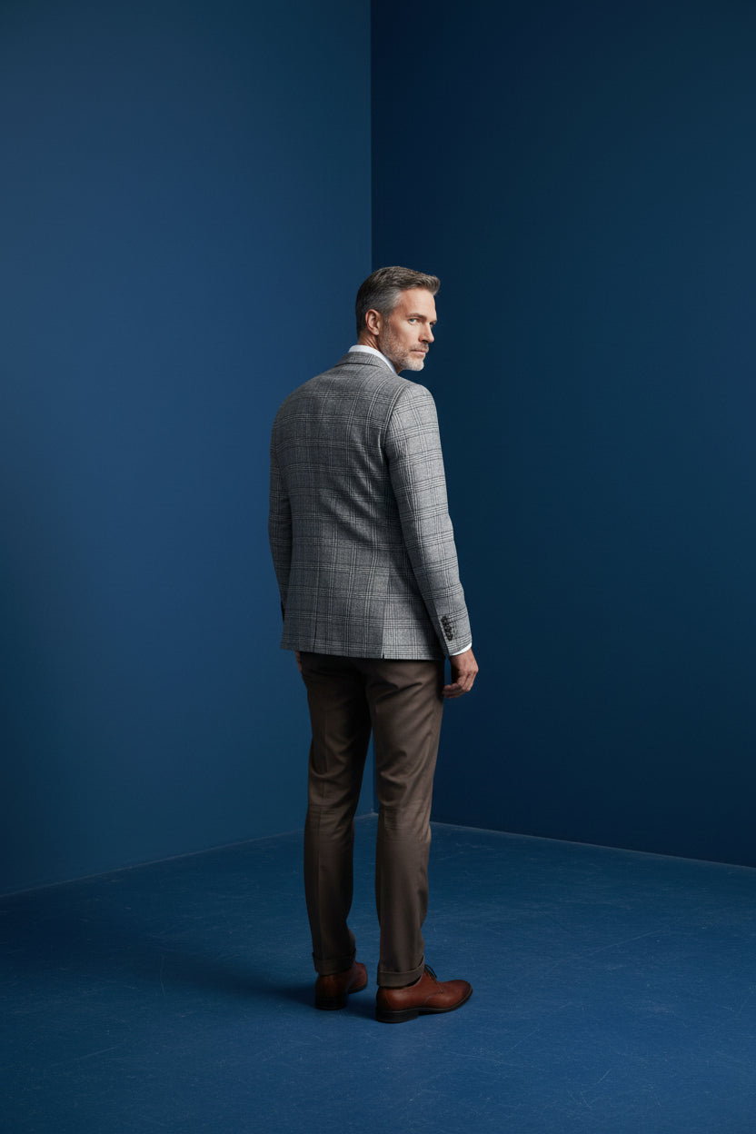 Vercini Tailored Plaid 3-Piece Suit