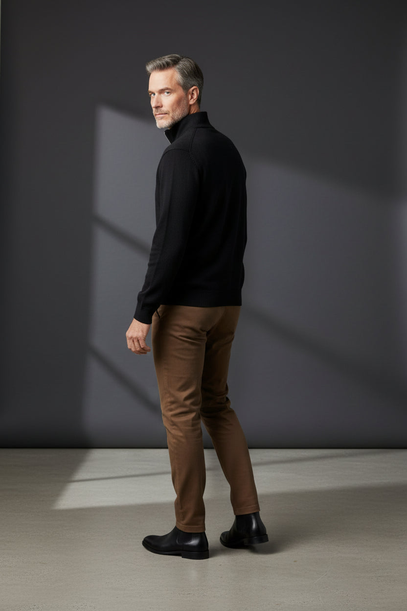 Vercini Premium Tan Quarter-Zip Pullover