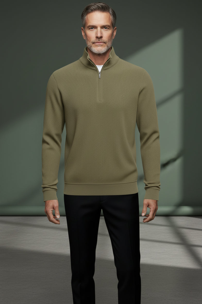 Vercini Premium Tan Quarter-Zip Pullover