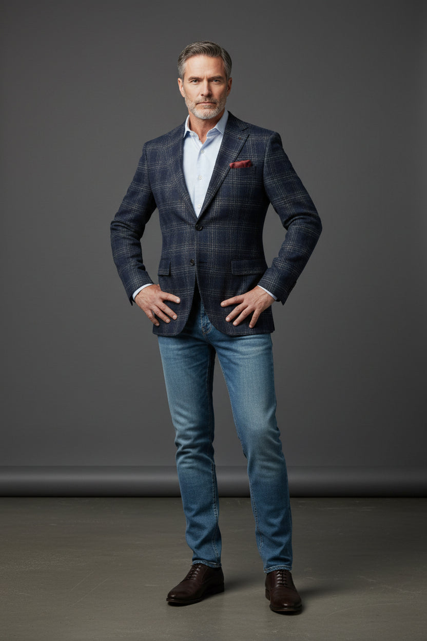 Vercini ® "Heritage" Windowpane Blazer