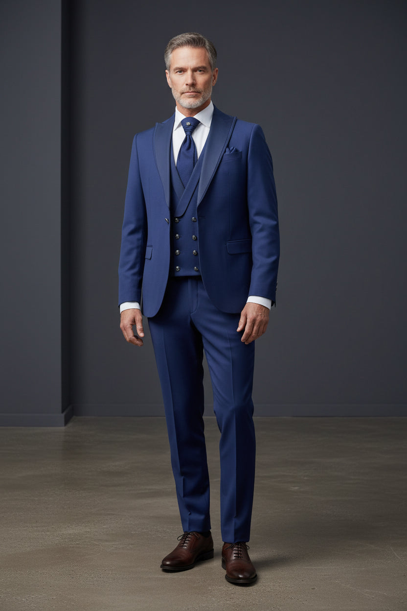 Vandyke Blue Tuxedo - 4-Piece Slim Fit