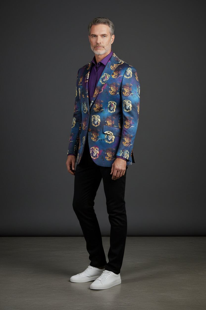 Vercini® Art-Driven Statement Blazers in Floral, Abstract & Animal Prints