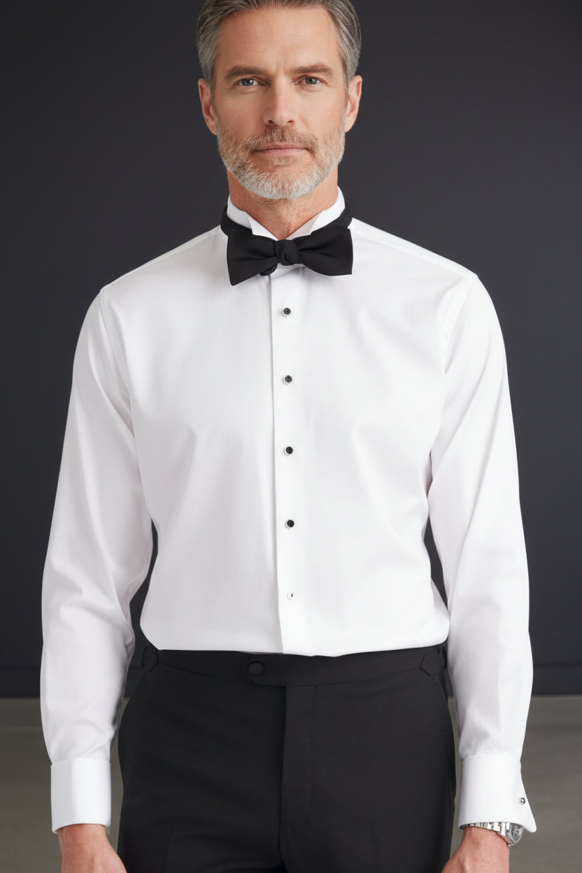 Classic White Tuxedo Shirt – Full‑Sleeve, Black‑Tie Ready