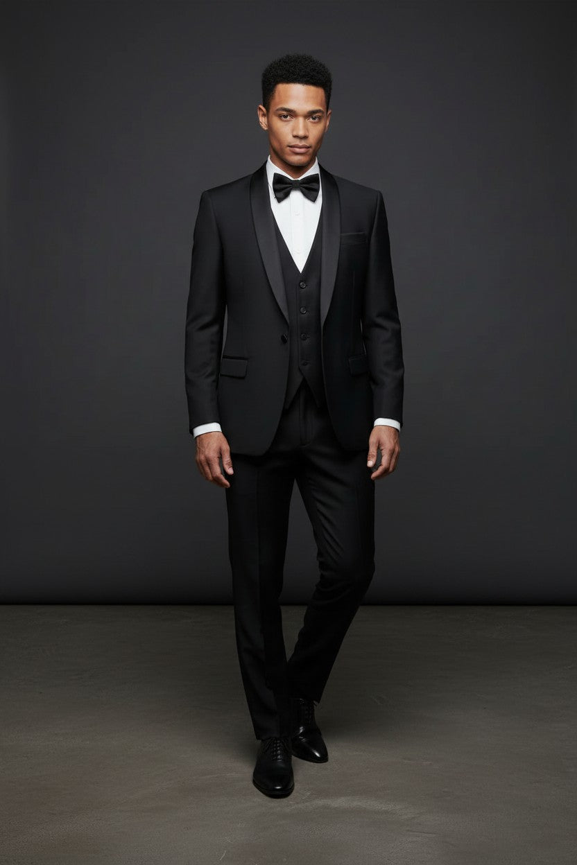 Luxury Classic Tuxedo | Black, White & Light Pink – Vercini