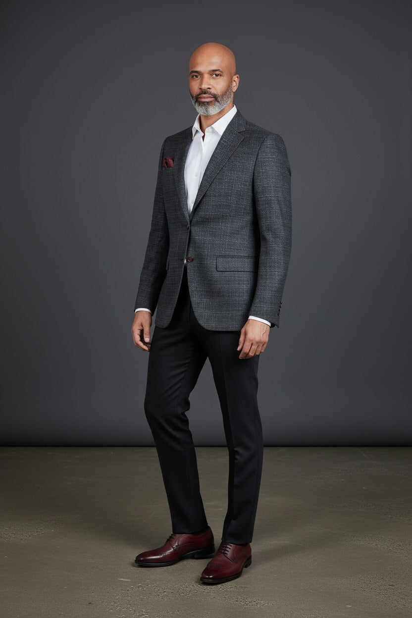 The Vercini Azure Windsor Jacket blends modern elegance