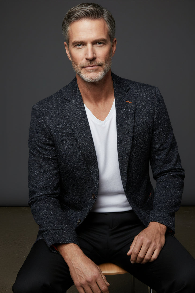 KNITED DECONSTRUCTED WOOL SPORT JACKET