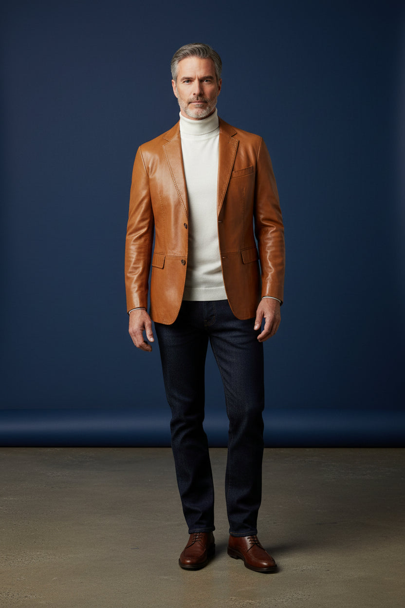 Vercini Premium Leather Blazer