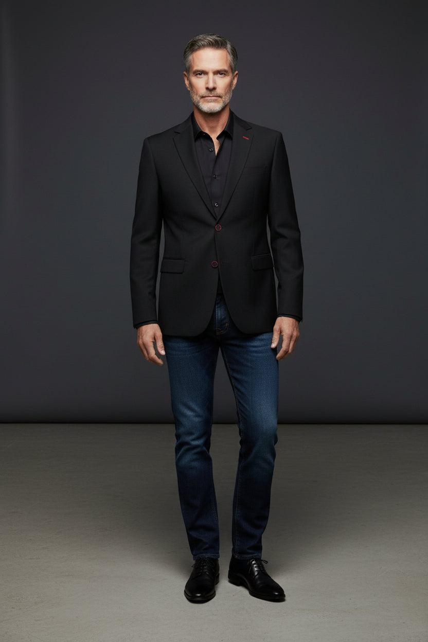 Azure Elegance & Midnight Poise Blazers