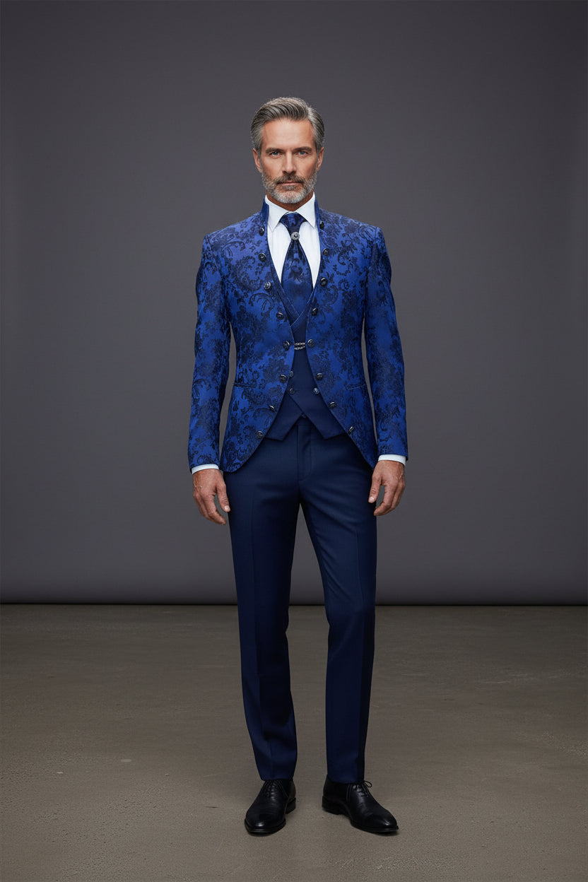 Jacquard Tuxedo – 3-Piece Statement Suit
