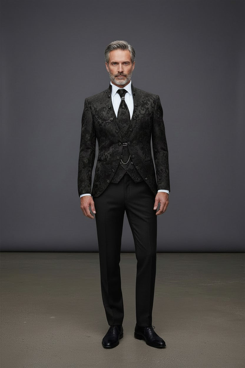 Jacquard Tuxedo – 3-Piece Statement Suit