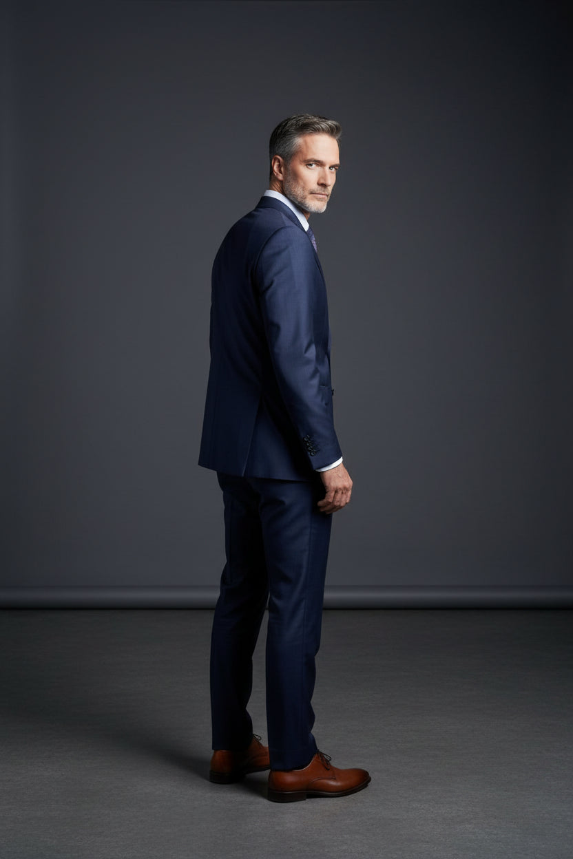 Vercini Imperial Navy Wool Suit