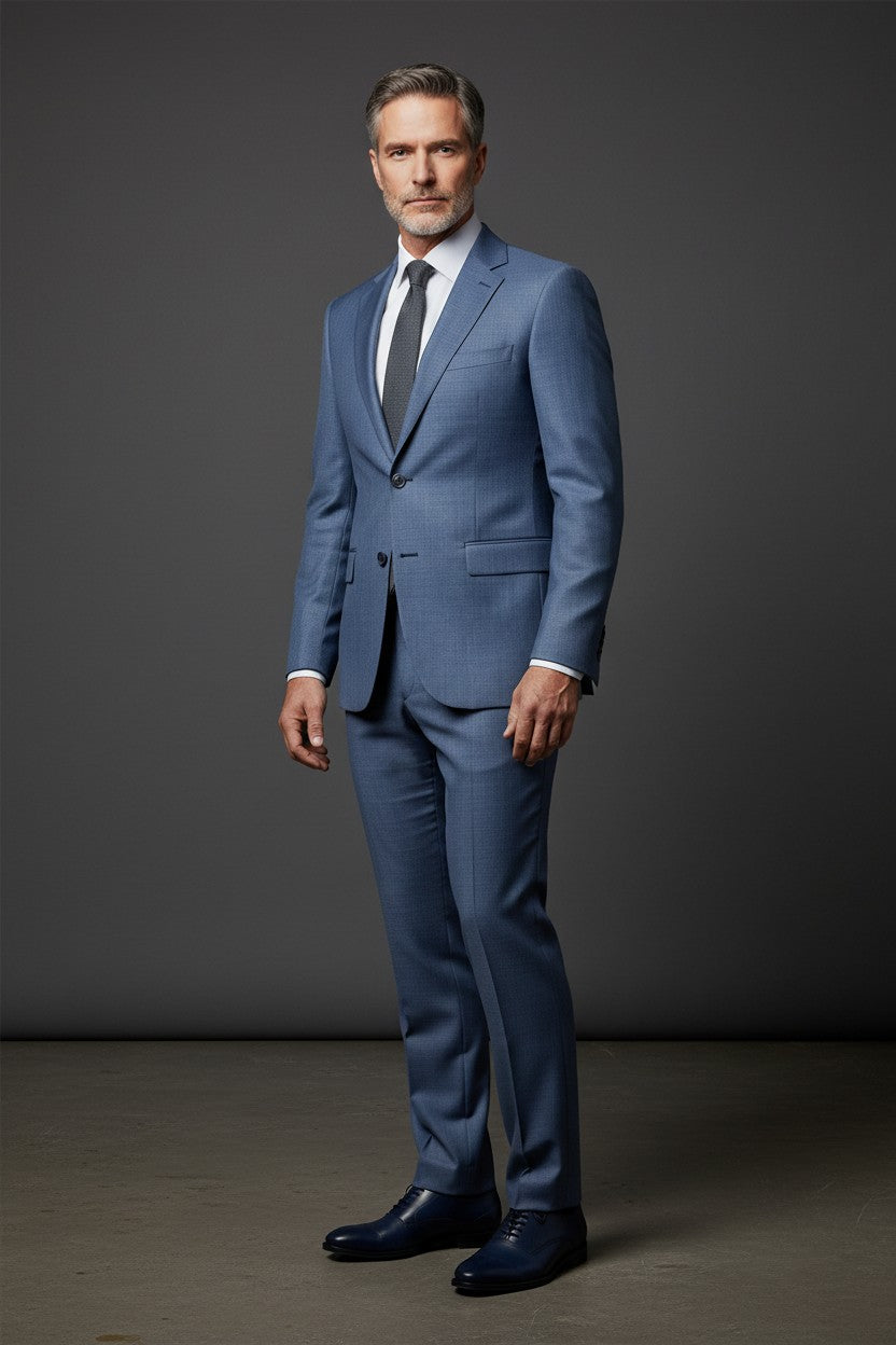 Vercini BLUE Two-Piece Suit