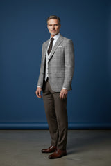 Vercini Tailored Plaid 3-Piece Suit