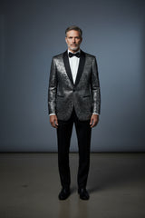 Men's Tuxedo Blazer with Jacquard Lining by Vercini