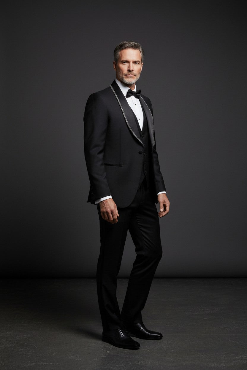 Midnight Sapphire Elegance Men's Tuxedo by Vercini