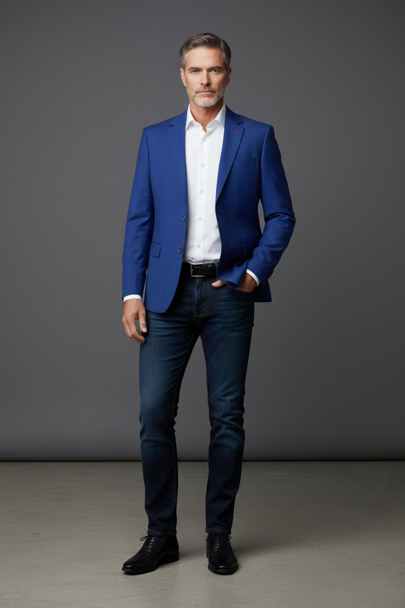 Azure Elegance & Midnight Poise Blazers