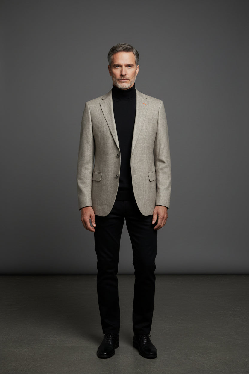 Modern Classic Taupe Wave Blazer