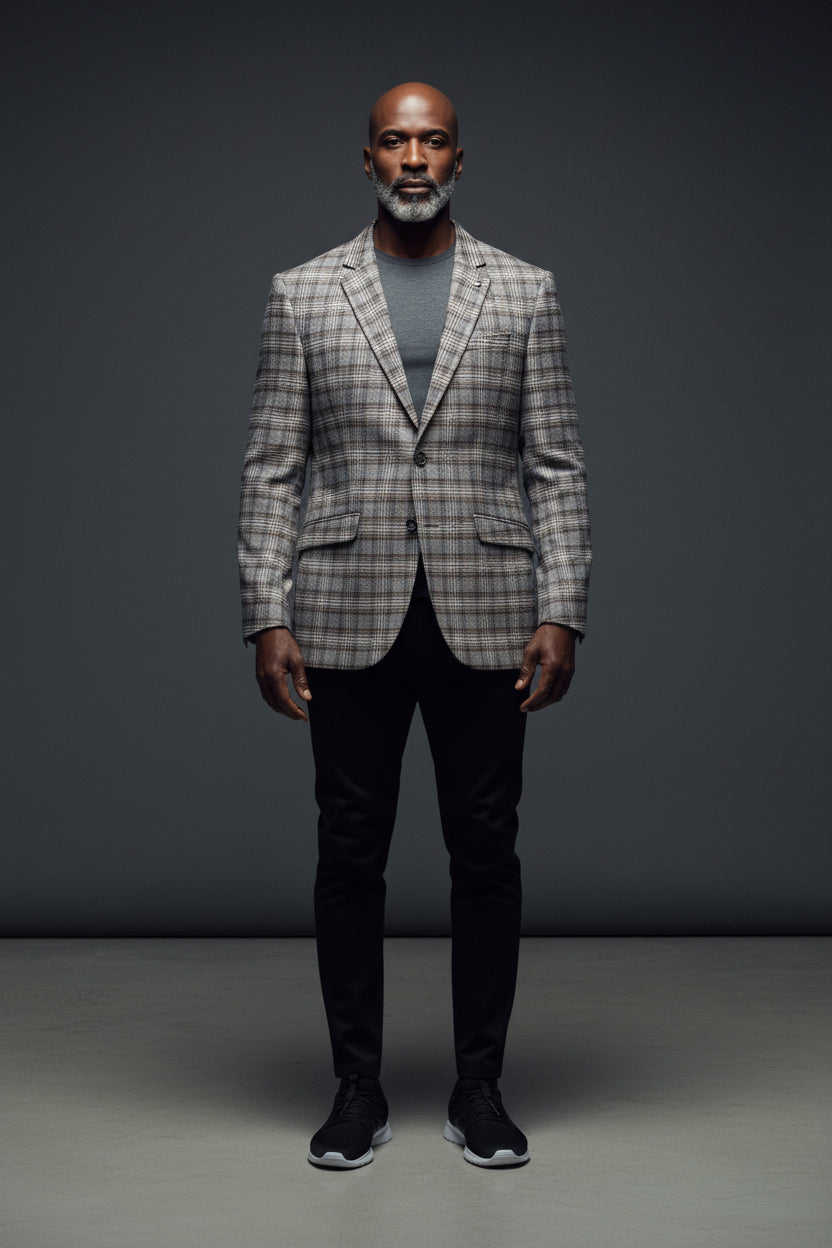 M4153 Vercini Classic Tweed Elegance Blazer