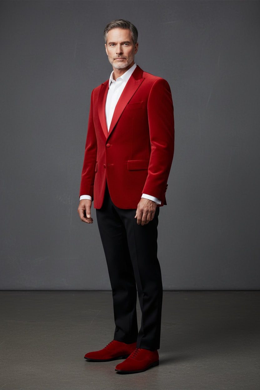 Vercini® Velvet Men's Blazer