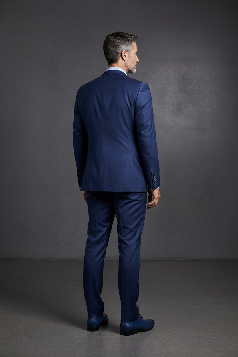 Regal Indigo Three-Piece Suit | Modern Tailored Ensemble