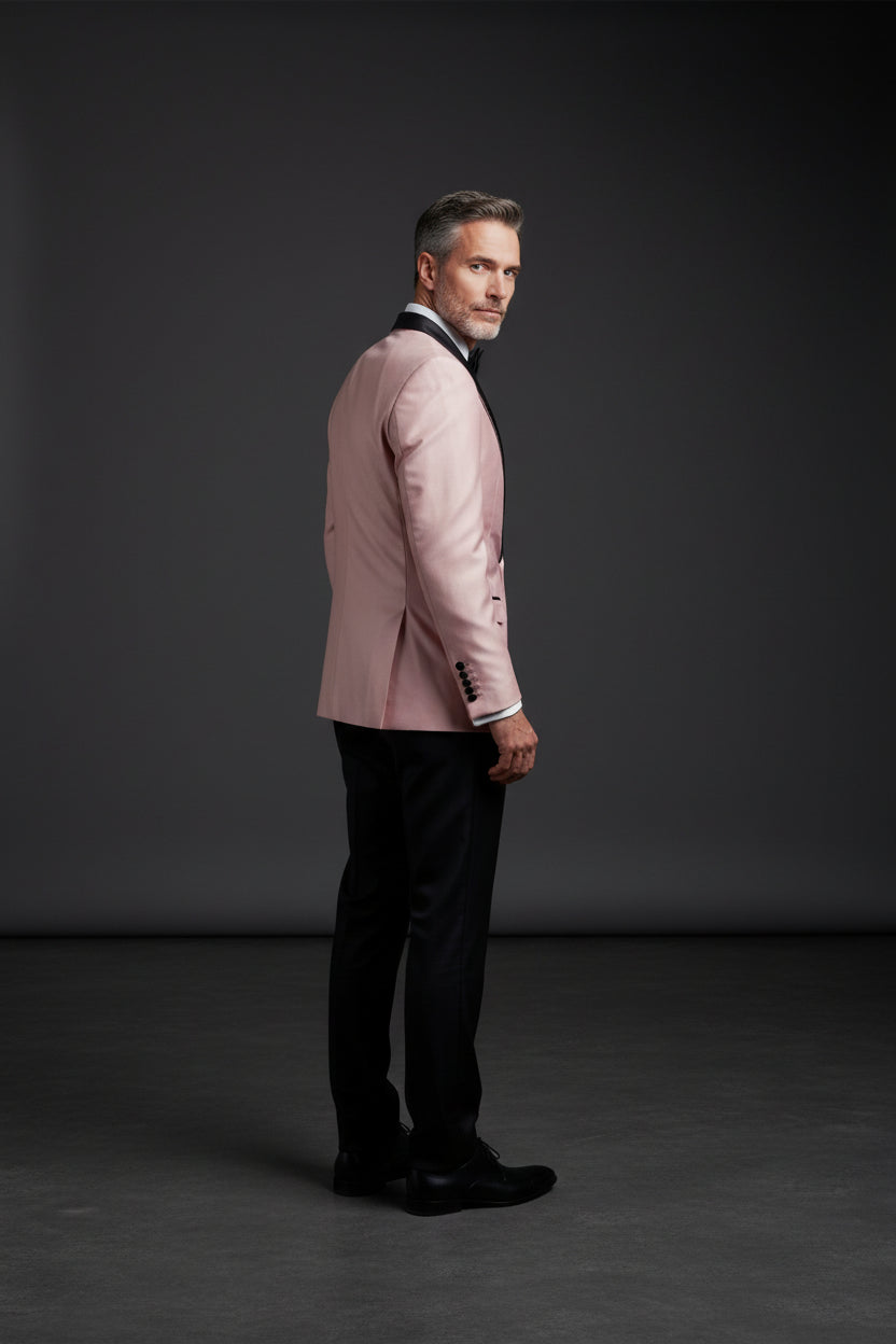 Luxury Classic Tuxedo | Black, White & Light Pink – Vercini