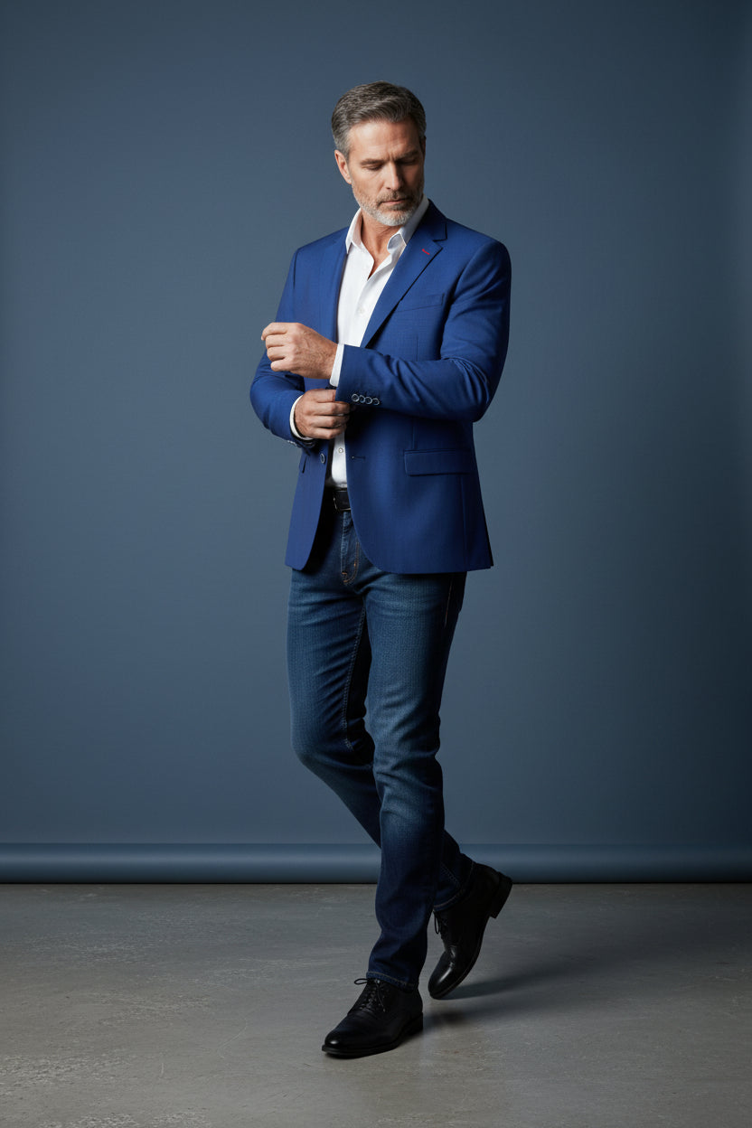 Azure Elegance & Midnight Poise Blazers