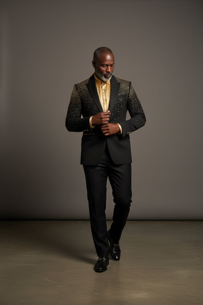 Vercini Rhinestone Masterpiece Men's Blazer