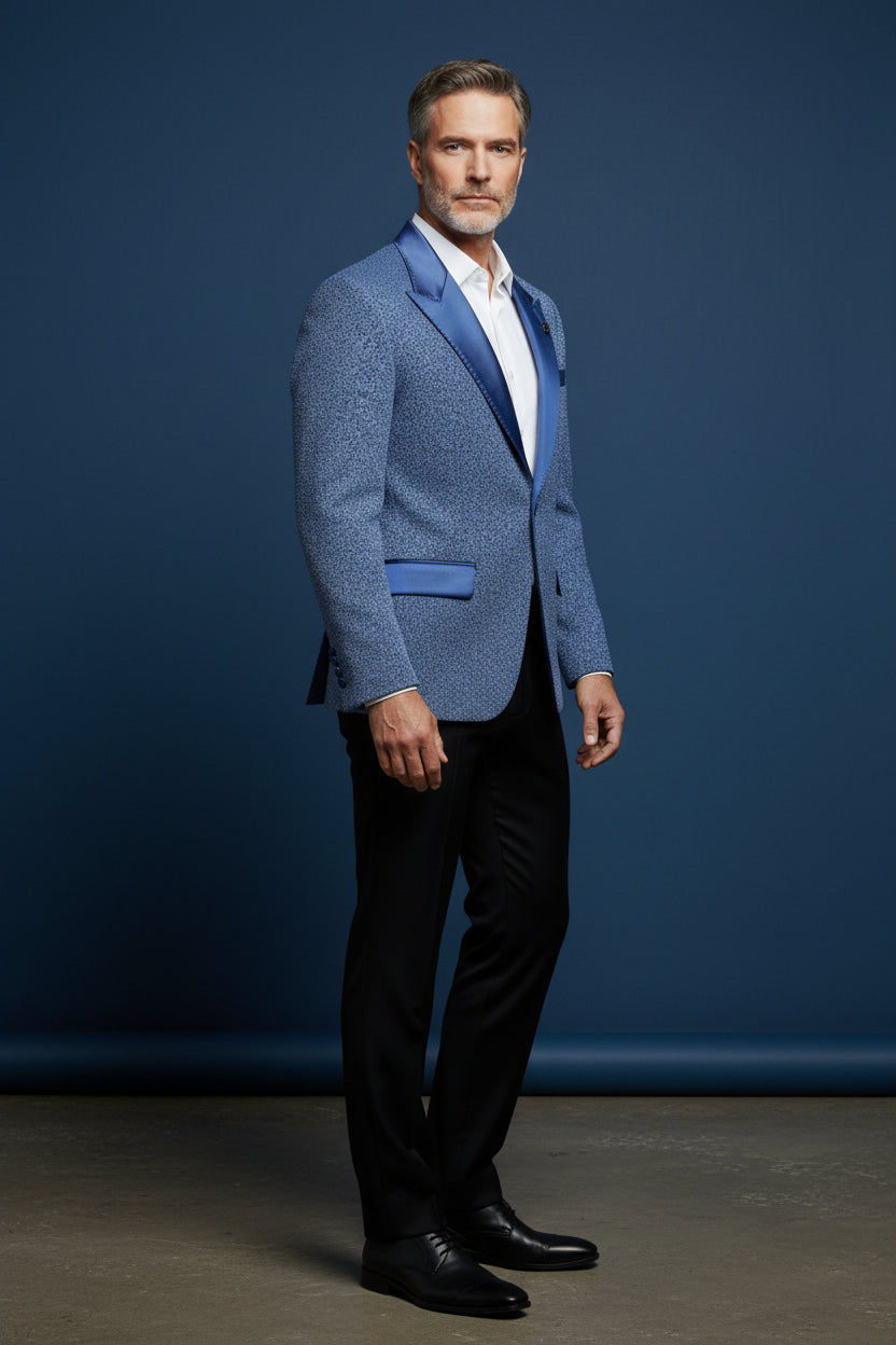 Men's Slim Fit Sequin Tuxedo Jacket – Shiny Party Blazer for Galas, Weddings & Prom