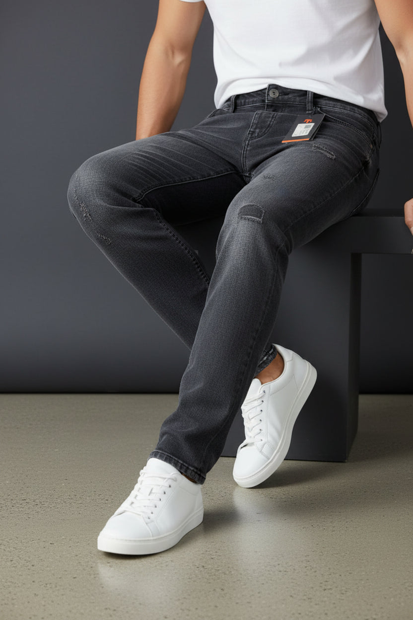 Distressed Denim Jeans
