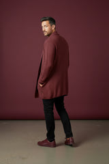 CDS0521 Ribbed Long Cardigan