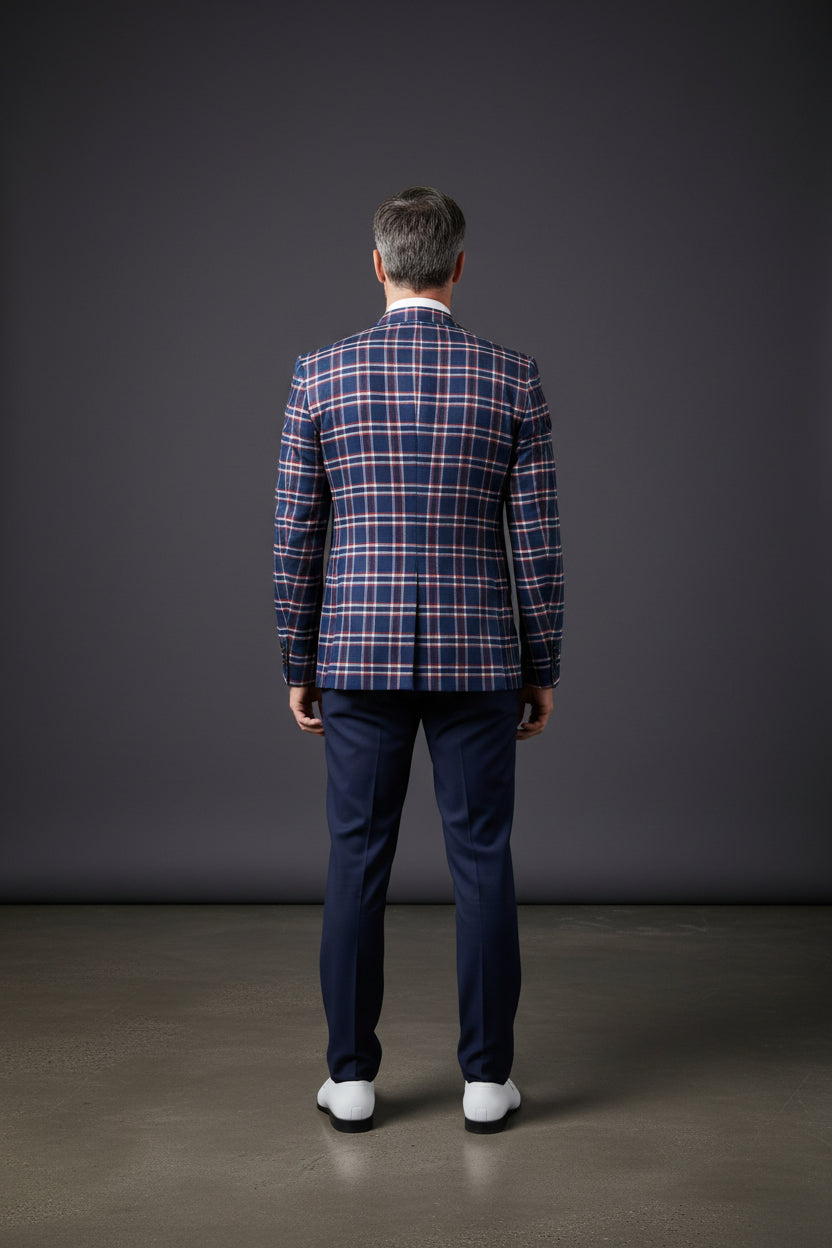 Plaid Pattern Sport Coat vercini