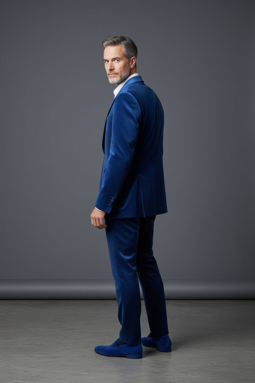 Vercini® Velvet Men's Blazer