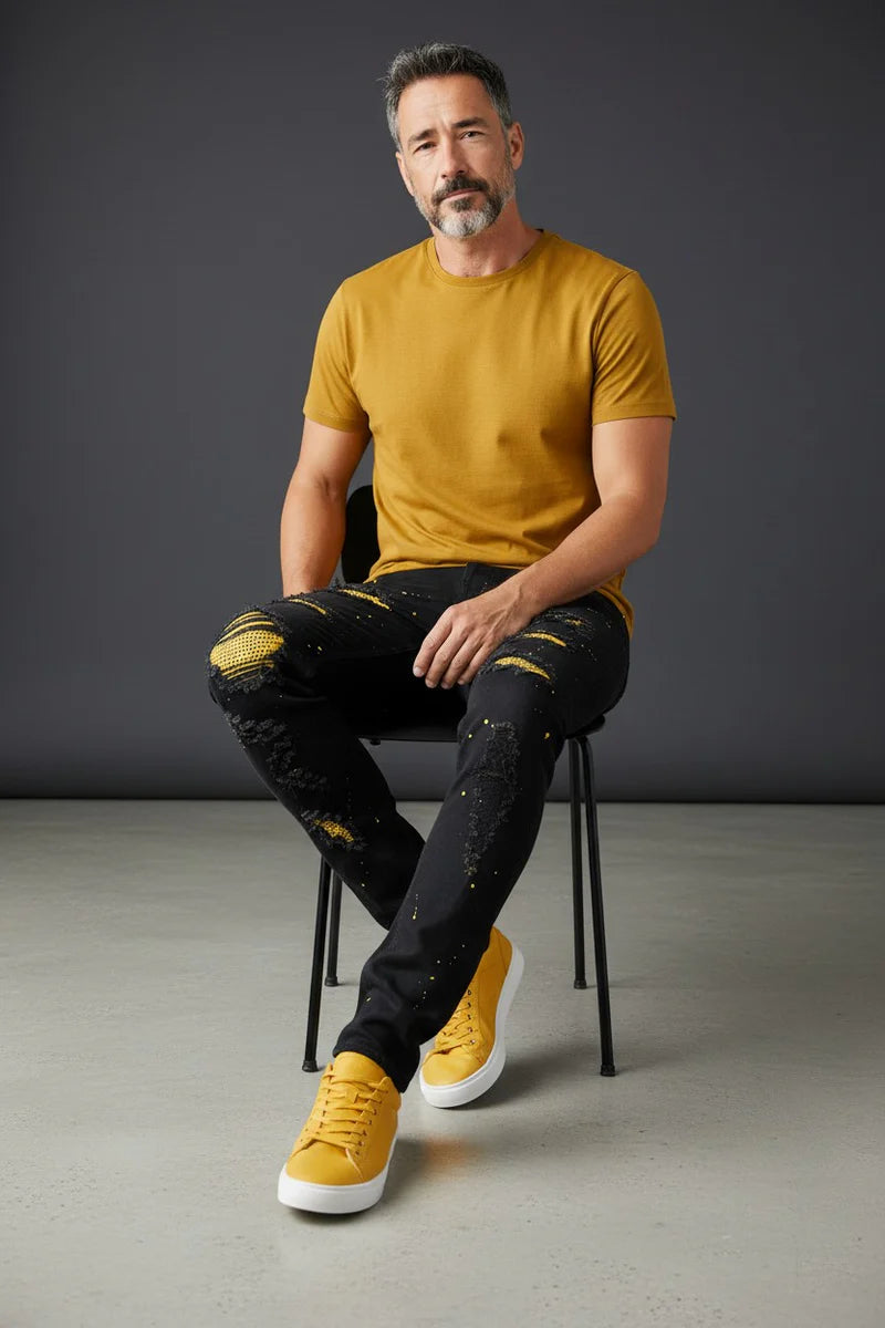 VERCINI Premium Denim Jeans V-18 - Modern Fit Men's Luxury Jeans
