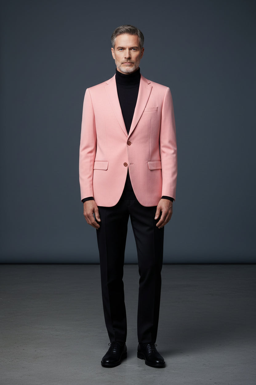 Rosé Elegance Cotton Blend Blazer