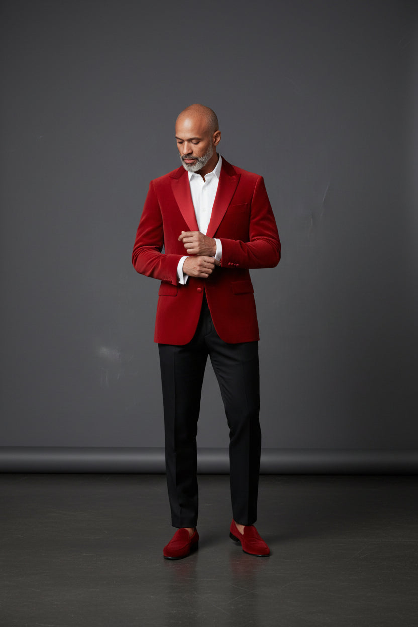 Vercini® Velvet Men's Blazer