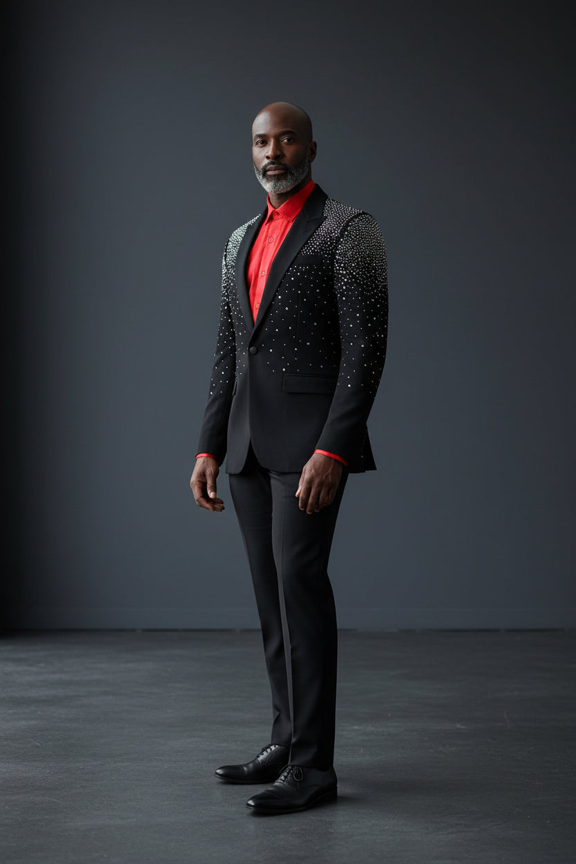 Vercini Rhinestone Masterpiece Men's Blazer
