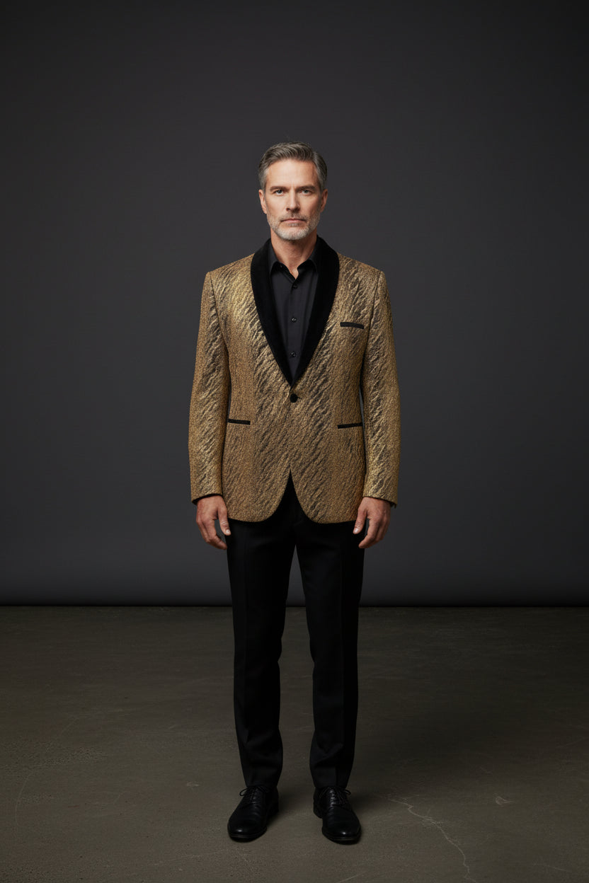 Dark Velvet Evening Jacket with Sparkle Detail