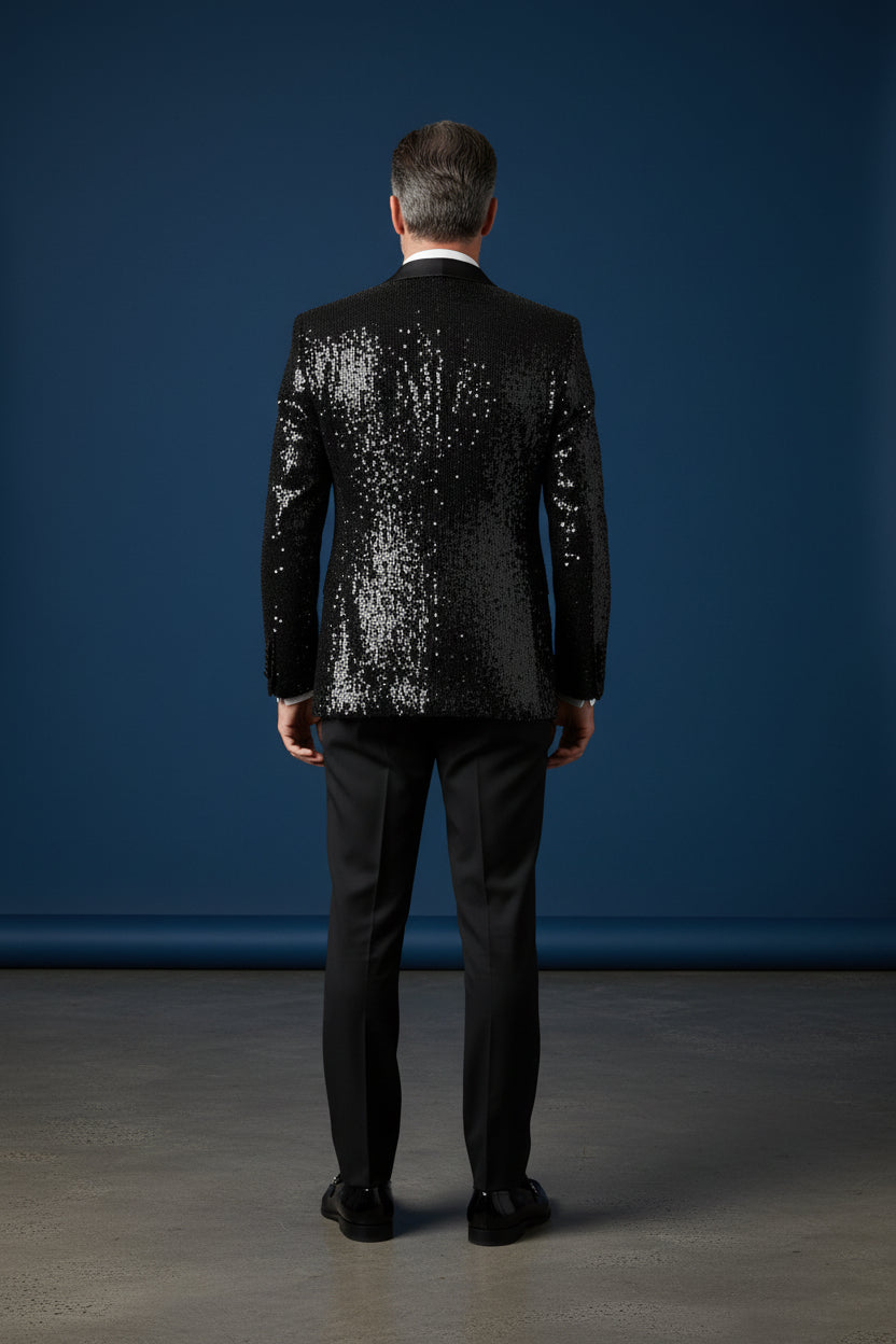 Black Tuxedo with Vest - Classic Formal Suit
