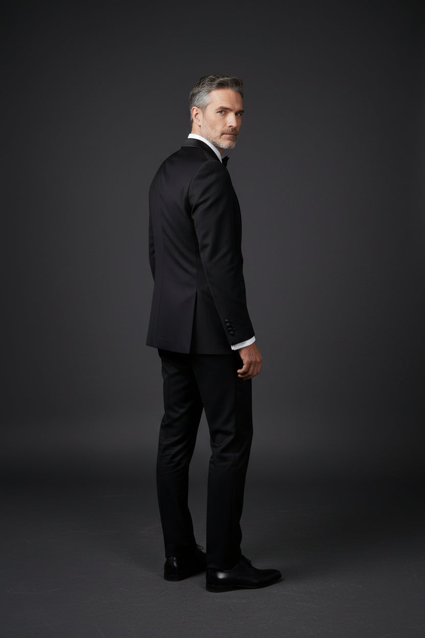 Luxury Classic Tuxedo | Black, White & Light Pink – Vercini