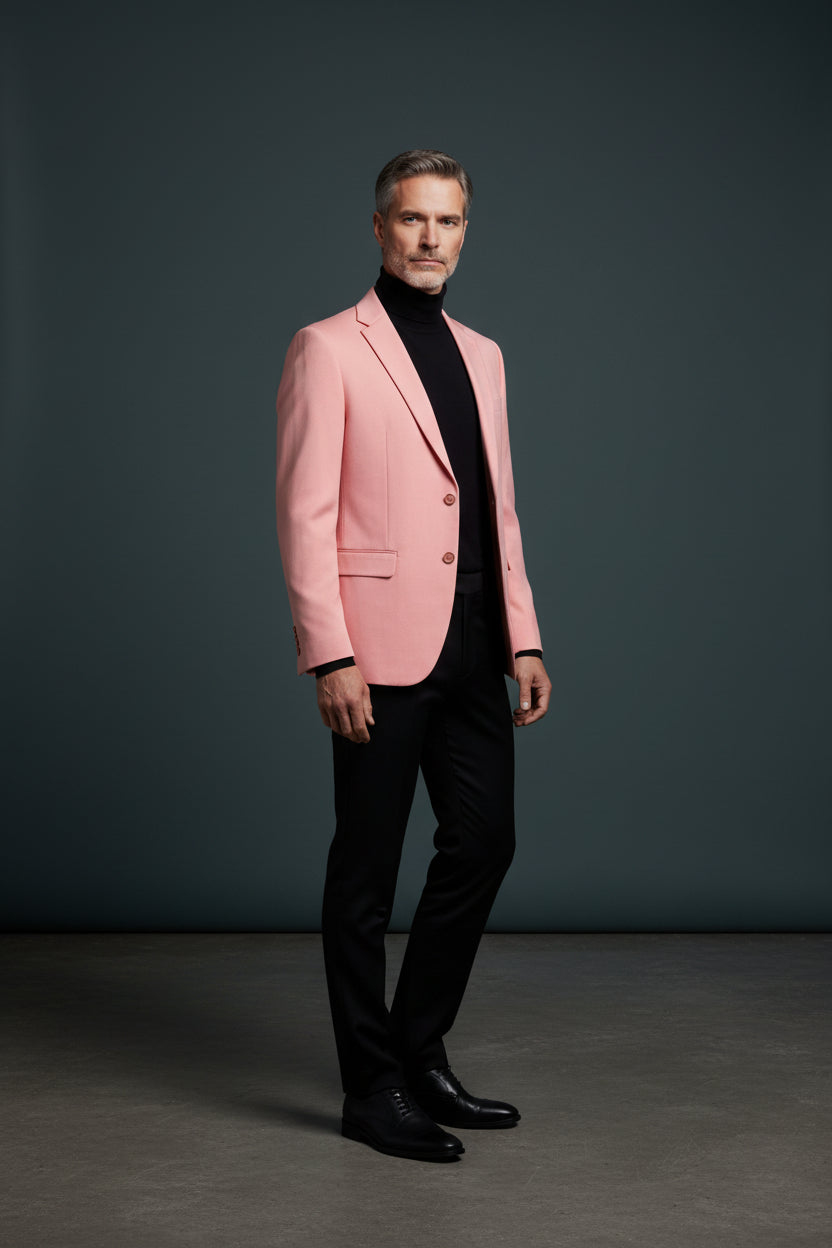Rosé Elegance Cotton Blend Blazer