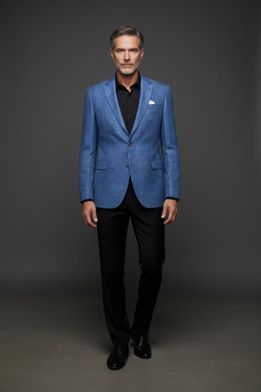 Dark Blue Slim Fit Blazer