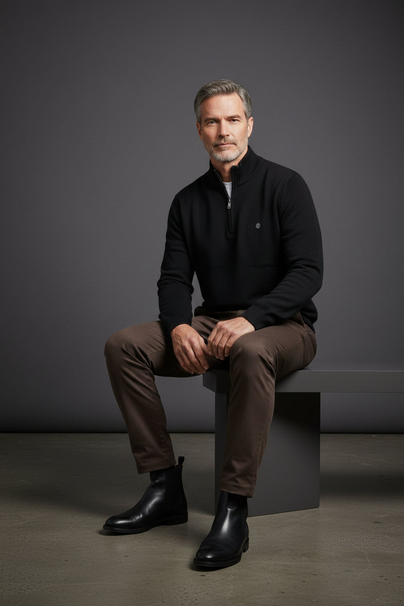 Vercini Premium Tan Quarter-Zip Pullover
