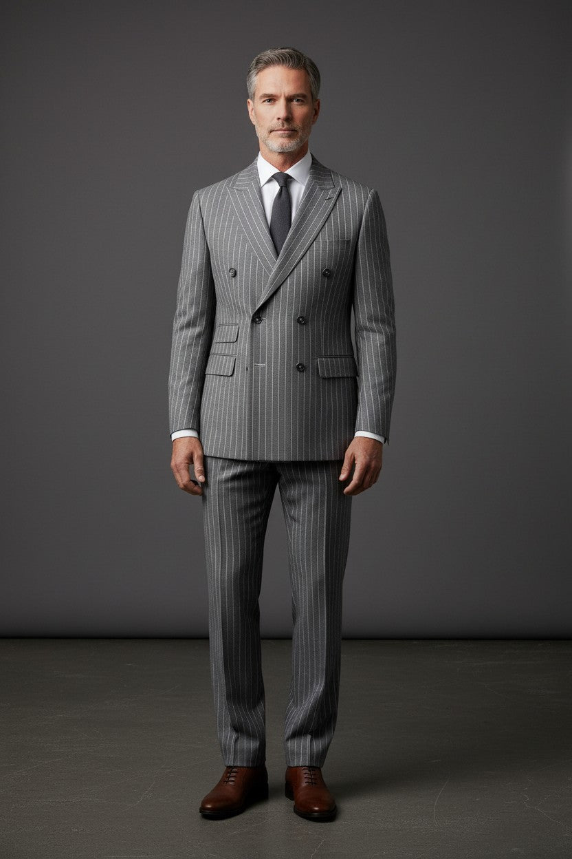 Vercini Double-Breasted Tailored Suit