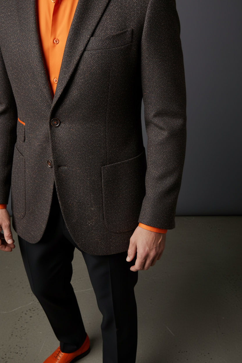 KNITED DECONSTRUCTED WOOL SPORT JACKET